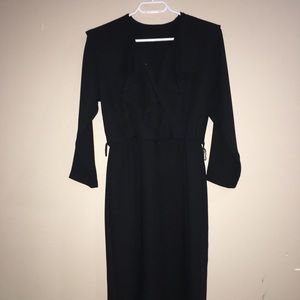 Vintage black midi dress